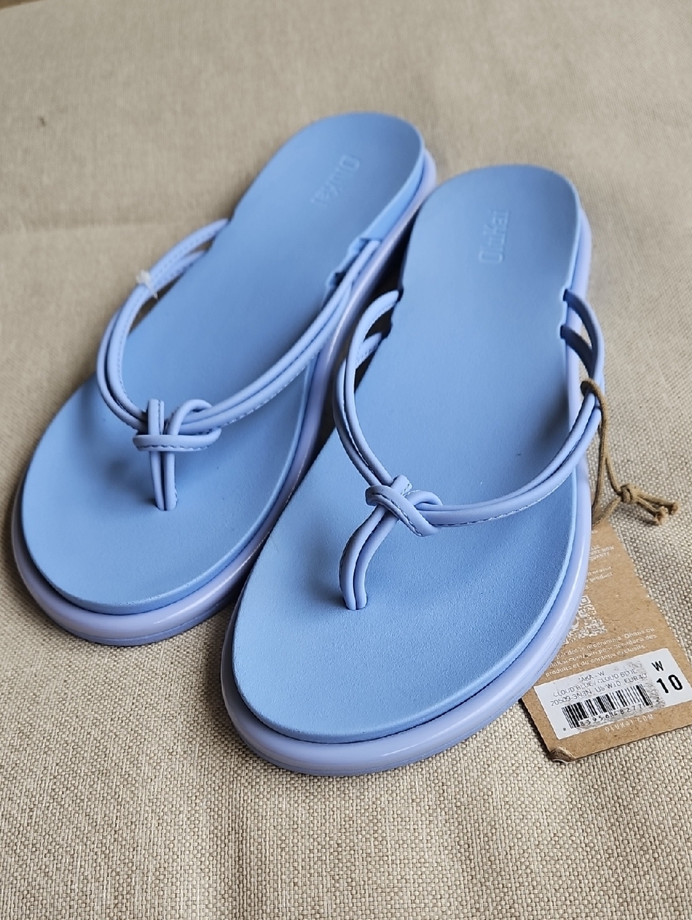 Sz 10- OluKai AKA Strappy Thong Flip-flops, Cloud Blue, NWT Beach, Summer, EU40